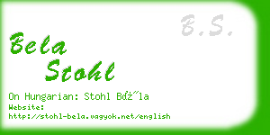 bela stohl business card